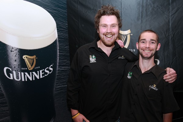 The Guinness Pint Masters, Jim Griffiths and Ross Feeney from Pog Mahone's in Queenstown